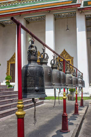 BANGKOK-MARCH 19  Collection of the bells at Thailand temple on March 19, 2556  Bells at temples in Bangkok, Thailand のeditorial素材