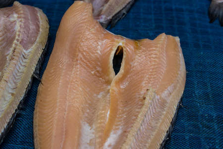 Traditional Thai food Dried fish in Thailand market for saleの写真素材