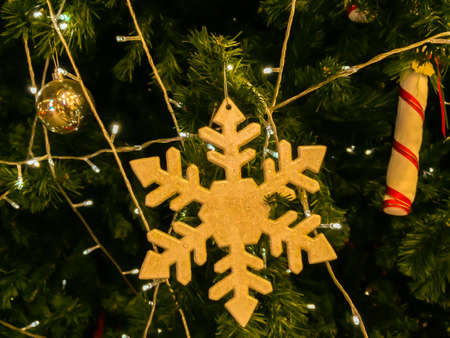 christmas tree with ball.Christmas decorations abstract backgroundの写真素材