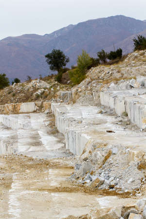 marble quarry, white marble, background marble, texture of stonesの写真素材