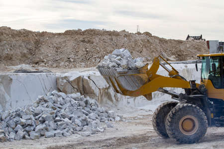 marble quarry, white marble, background marble, texture of stones