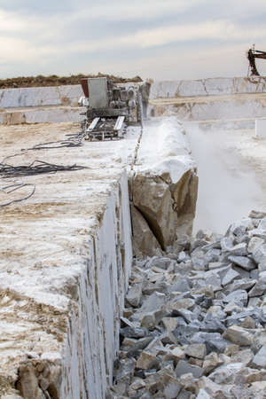 marble quarry, white marble, background marble, texture of stones