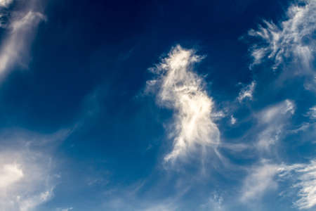 beautiful light clouds on a blue sky