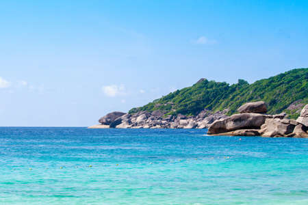 Thailand. Beautiful crystal clear sea at tropical island, Similan island, Andaman sea.の写真素材