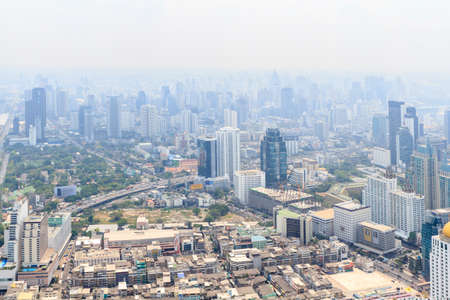 Thailand, panorama of Bangkok from Baiyoke Sky Hotel.