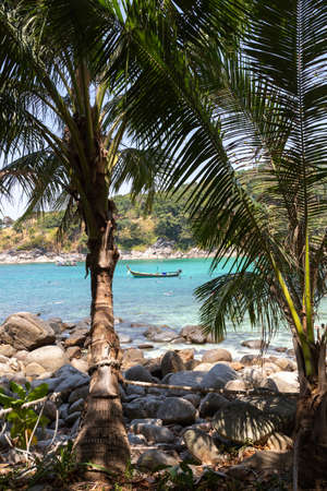 PHUKET, THAILAND, MARCH 03 2020: Vacationing tourists on Freedom Beachのeditorial素材