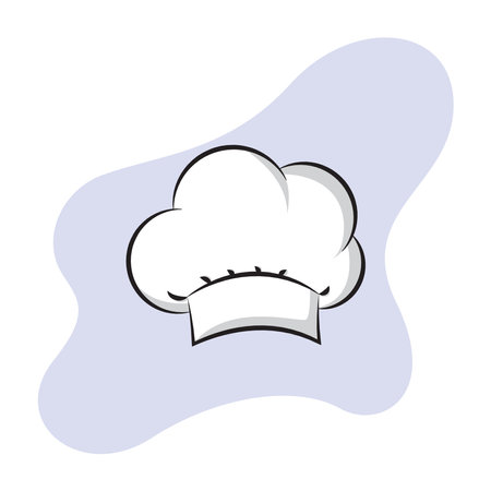 this is a chef's hat which is white in color, this is the characteristic of chefs to cook their foodのイラスト素材