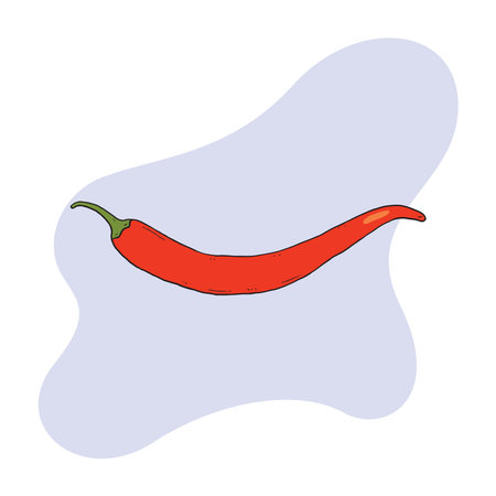 red chilies with stalksのイラスト素材