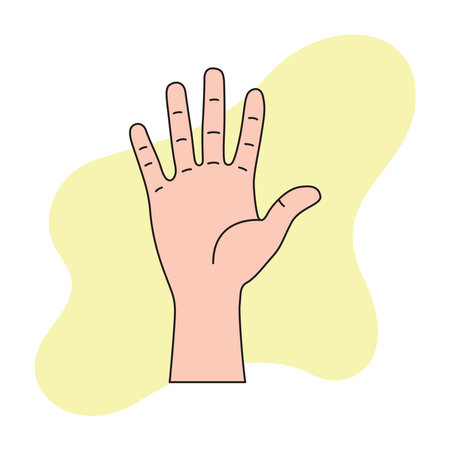 palm gesture image with upのイラスト素材