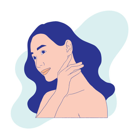 beautiful young woman characterのイラスト素材