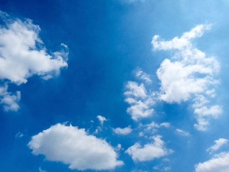 the sky is blue and cloudy during the day 06の写真素材