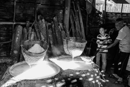 Rock Salt production in Northern of Thailand, Asiaの写真素材