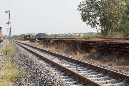 Trains on the tracks.の写真素材