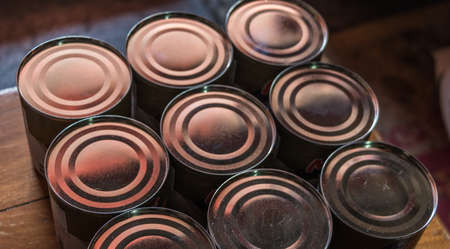 Canned condensed milk were sorted.の写真素材