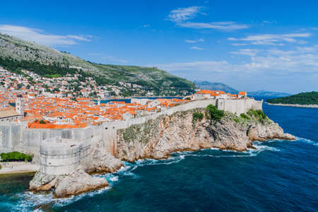 Walls surrounding Dubrovnik Old Townの写真素材