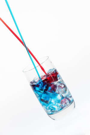 Mixing a cold drinkの写真素材