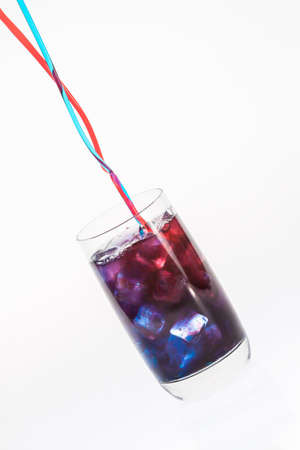 Colorful cold drink being mixedの写真素材