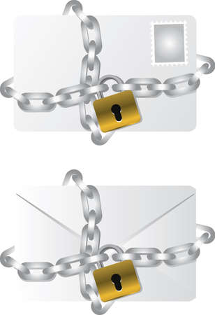 Email security concept isolated on whiteのイラスト素材