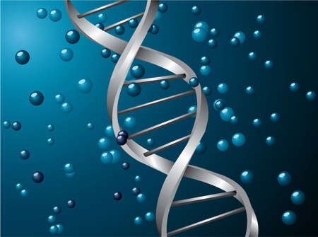 Silver dns spiral with a blue background のイラスト素材