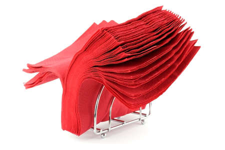 Batch of red napkinsの写真素材