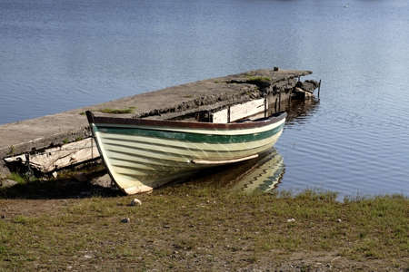 Boat near an old wharf