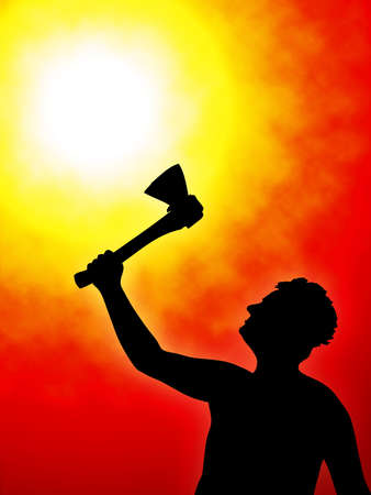 Praising the sunの写真素材