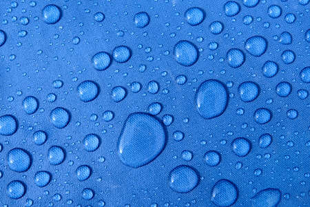Blue bubbles on fabric surface