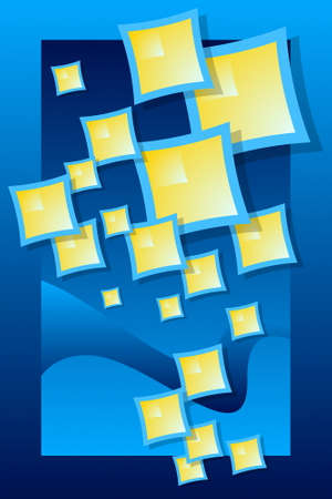 Blue and Yellowのイラスト素材