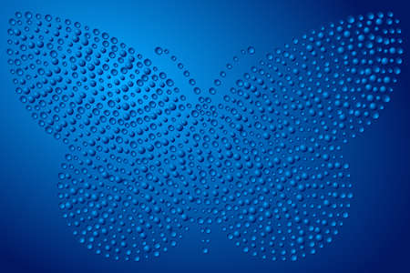 Water Drop Butterflyのイラスト素材