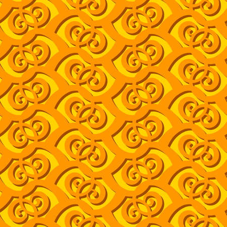 Seamless Orange Ornamentのイラスト素材