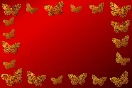 Butterfly Frameのイラスト素材