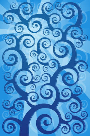 Curly Blueのイラスト素材