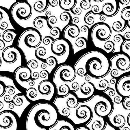 Seamless Curly Patternのイラスト素材
