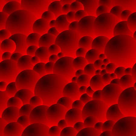 Seamless Red Bubble Patternのイラスト素材