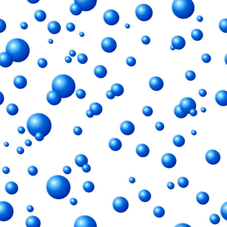 Seamless Blue Bubble Patternのイラスト素材