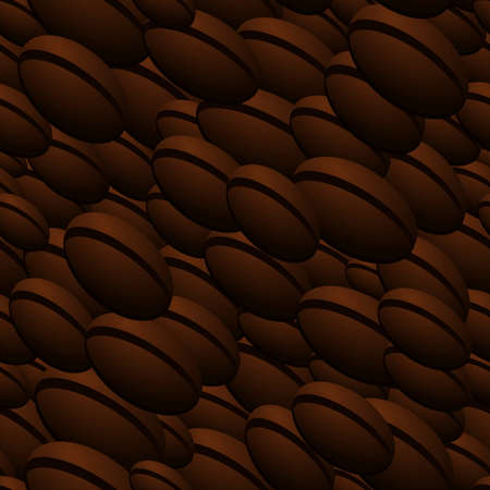 Seamless Coffee Beans Patternのイラスト素材
