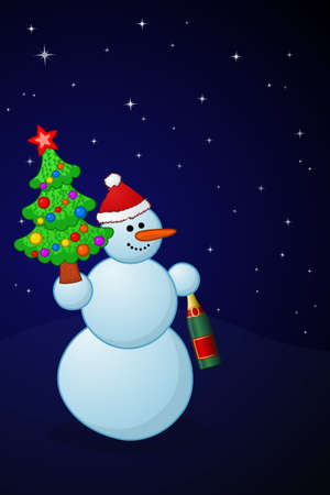 Christmas Postcardのイラスト素材