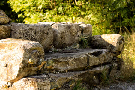 Matlock wood benchの写真素材