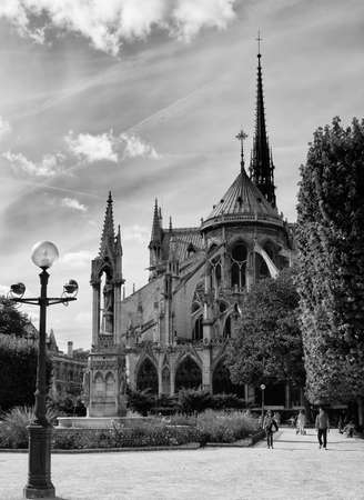 Notre Dame backのeditorial素材