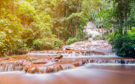 Waterfall at Pha Charoen National Park, Mae Sot, Tak, Thailandの写真素材
