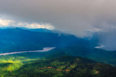The most beautiful scenery on  Doi Pha Tang at chiang Rai,Thailandの写真素材