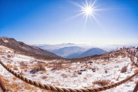  Mudeung mountain national park in winter at Kwangju,South Korea.の写真素材