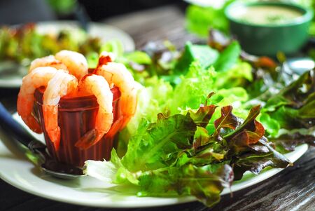 Caesar Salad with shrimpの素材