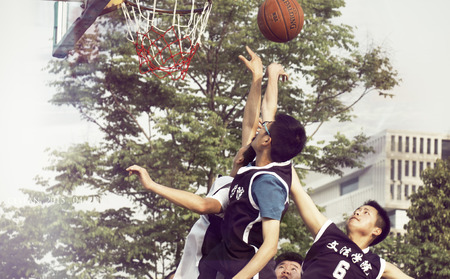 Chinese basketball basketball matchのeditorial素材