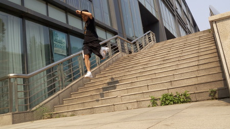 a man Jumping and runningのeditorial素材