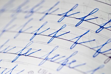 Copy book of learning to write scholarの写真素材