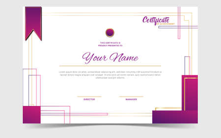 Elegant Certificate  templateのイラスト素材