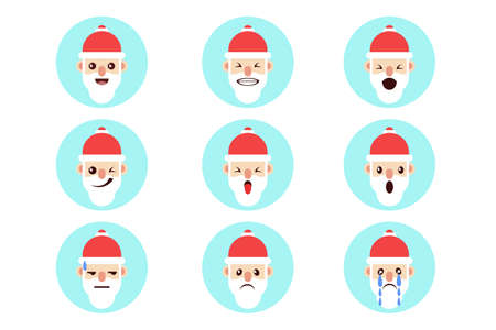 Santa Claus icon setのイラスト素材