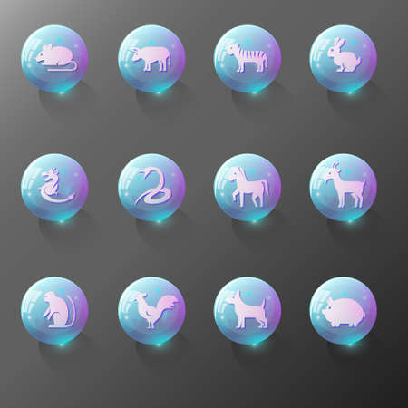 Shio Icon in Shiny marblesのイラスト素材
