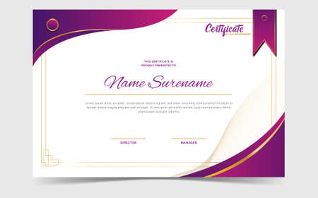 Elegant Certificate  templateのイラスト素材